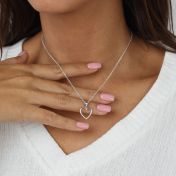 Crystal Heart Necklace [Sterling Silver]