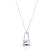 Liebevolle Schloß Kette mit Initialen [Sterlingsilber]