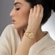 Crystal Spot Map Bracelet [Gold Plated]