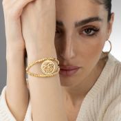 Crystal Spot Map Bracelet [Gold Plated]