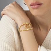 Crystal Spot Map Bracelet [Gold Plated]