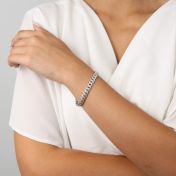 Sparkling Cuban Chain Bracelet [Sterling Silver]