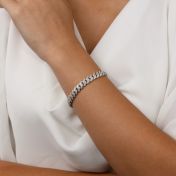 Sparkling Cuban Chain Bracelet [Sterling Silver]