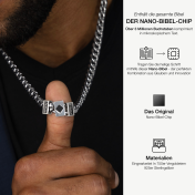 Gepersonaliseerde Cubaanse Ketting met Nano Bijbel