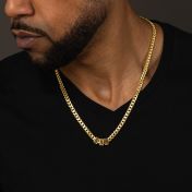 Cuban Link Chain With Names - 5mm [18K Gold Plated]