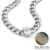 Cuban Link Chain with Nano Bible for Men – 8mm