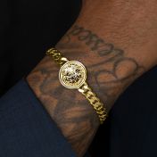 Cuban Link Chain Map Bracelet [18K Gold Vermeil]