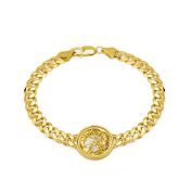 Cuban Link Chain Map Bracelet [18K Gold Vermeil]
