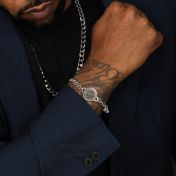 Cuban Link Chain Map Bracelet [Sterling Silver]