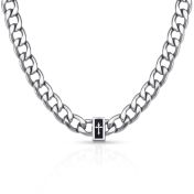 Cuban Link Chain with Cross for Men – 8mm