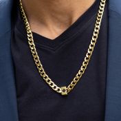 Cuban Link Chain with Nano Bible for Men – 8mm [Gold Plated]
