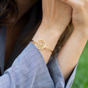Precious Spot Map Bangle Bracelet [18K Gold Vermeil]