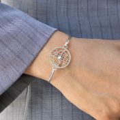 Precious Spot Map Bangle Bracelet [Sterling Silver]