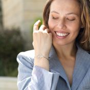 Precious Spot Map Bangle Bracelet [Sterling Silver]