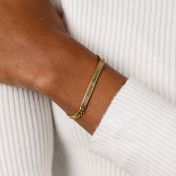 Carved in My Heart Name Bracelet for Women [18K Gold Plated]