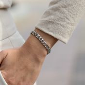 Classy Curb Chain Initial Bracelet [Stainless Steel]