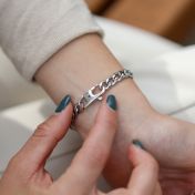 Classy Curb Chain Initial Bracelet [Stainless Steel]