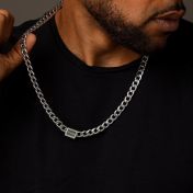 Cuban Link Chain With Name - Horizontal [8mm]