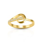 Ties Of Love Engraved Diamond Ring [14 Karat Yellow Gold]