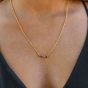 Collier Bonheurs de La Vie avec Pierres de Naissance [Plaqué Or 18ct]