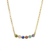 Collier Bonheurs de La Vie avec Pierres de Naissance [Plaqué Or 18ct]