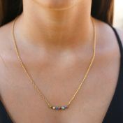 Collier Bonheurs de La Vie avec Pierres de Naissance [Plaqué Or 18ct]