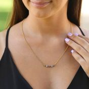 Collier Bonheurs de La Vie avec Pierres de Naissance [Plaqué Or 18ct]