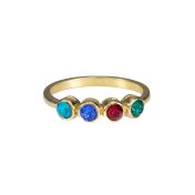 Talisa Stars Birthstone Ring [Gold Plated]