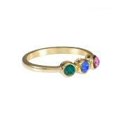 Talisa Stars Birthstone Ring [Gold Plated]