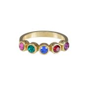 Talisa Stars Birthstone Ring [Gold Plated]