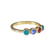 Talisa Stars Birthstone Ring [Gold Plated]