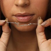 Collier Talisa Italic avec Prénom - Argent