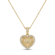 Shimmering Heart Necklace [Gold Plated]