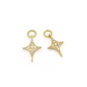 Dainty Pavé Crystal Earring Charm [18K Gold Vermeil]