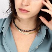 Black Pearl Necklace [18K Gold Plated]