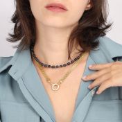 Black Pearl Necklace [18K Gold Plated]