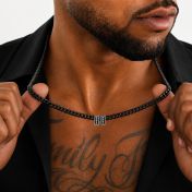 Dark Cuban Link Chain With Names - 6mm 