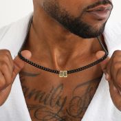 Dark Cuban Link Chain With Names [18K Gold Vermeil] - 6mm