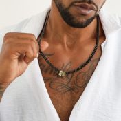 Dark Cuban Link Chain With Names [18K Gold Vermeil] - 6mm