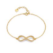 Dazzling Infinity Bracelet [18K Gold Plated]