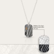 Collier Silhouette Carte en Petite Plaque [Argent 925]