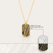 Damenkette mit kleinem Kartenanhänger [750er Gold Vermeil]