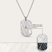 Karten Kette für Herren - Sterlingsilber