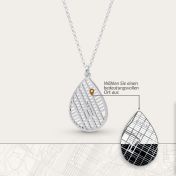 Beliebter Ort Kette mit Kartenanhänger [Sterlingsilber]