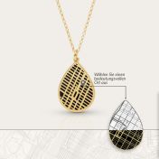 Geliebter Ort Kette mit Kartenanhänger [750er vergoldet]