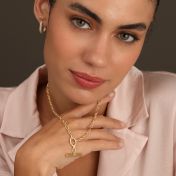 Collier Destin avec Barre Gravée [Vermeil 18ct] 