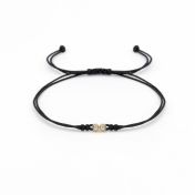Talisa Stars Diamond Bracelet - Black String [14 Karat Gold]-2