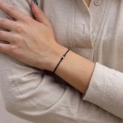 Talisa Stars Diamond Bracelet - Black String [14 Karat Gold]-2