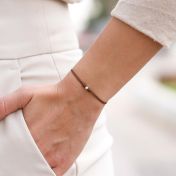 Talisa Stars Diamond Bracelet - Brown String [14 Karat Gold]-2