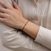 Talisa Stars Diamond Bracelet - Brown String [14 Karat Gold]-2